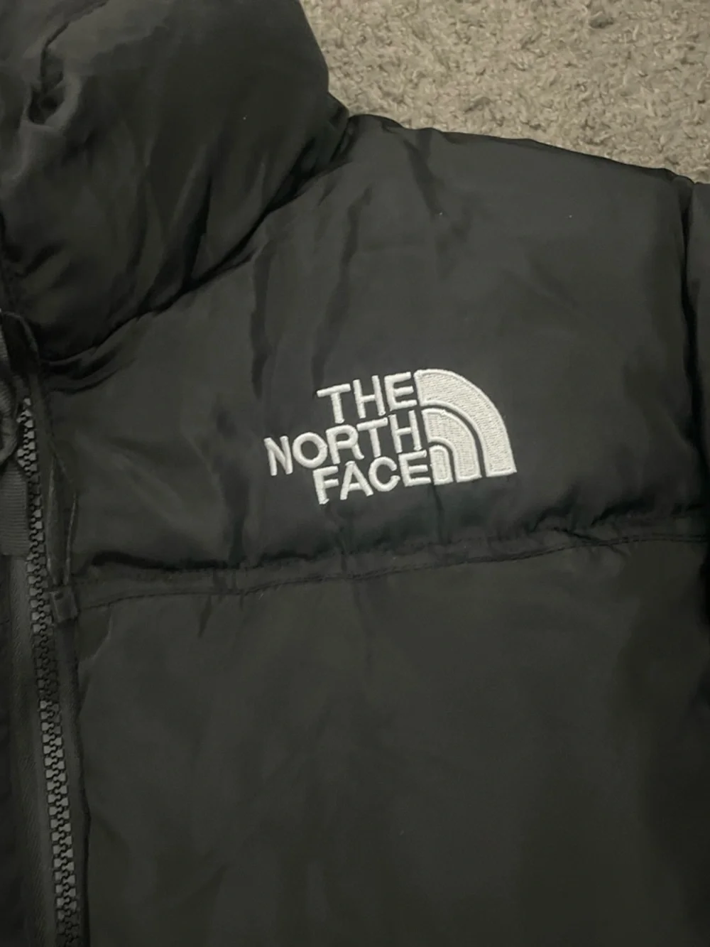 The North Face mens Black Puffer Jacket with Logo